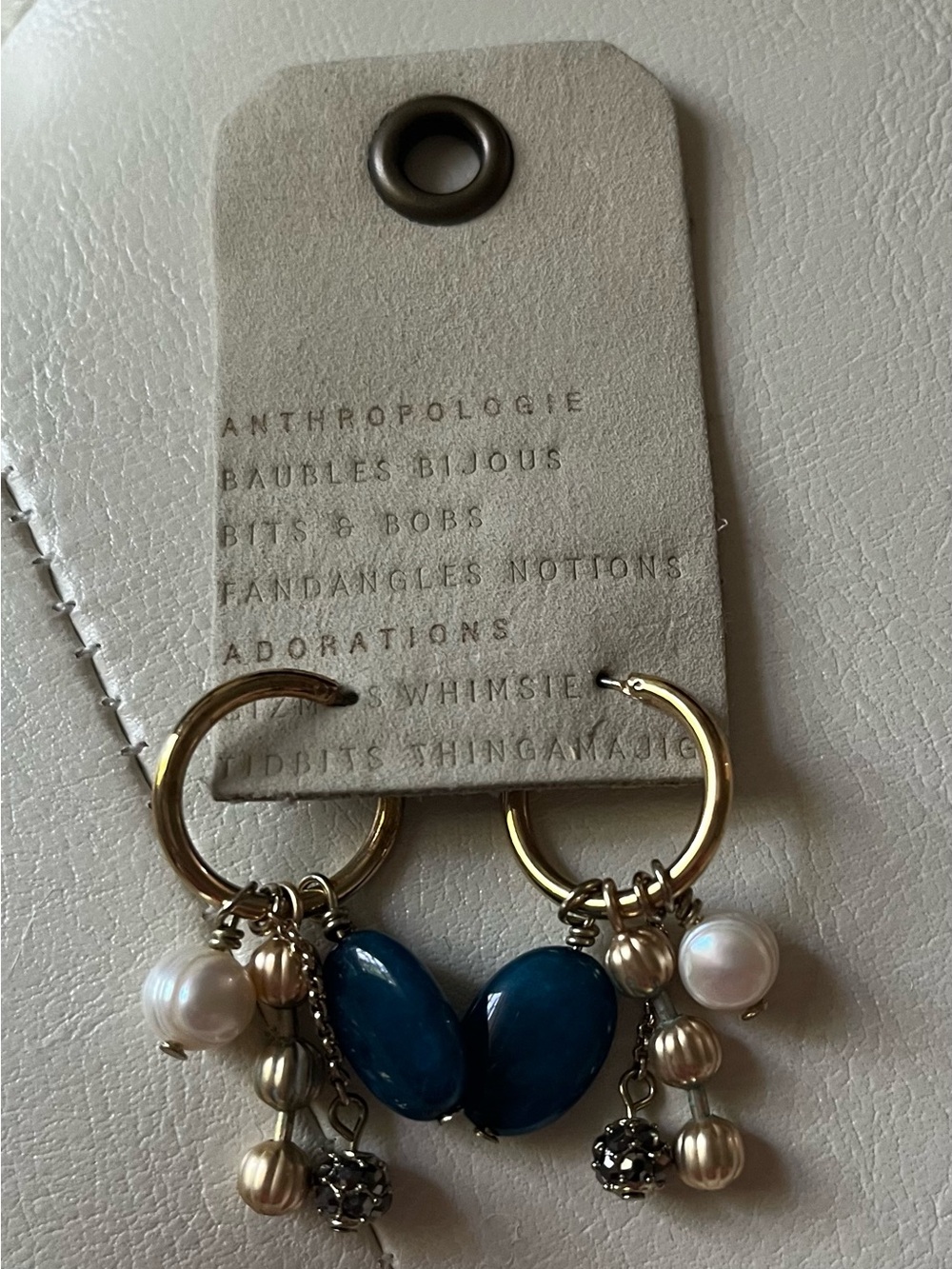 Anthropologie Huggie Hoops with 4 Charms